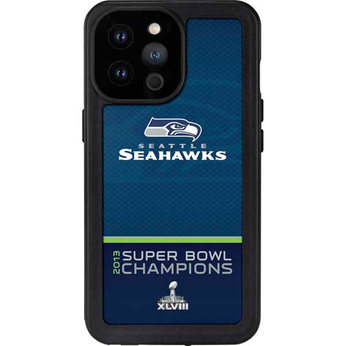 NFL Seattle Seahawks Super Bowl XLVIII iPhone 14 Pro Max Waterproof Case