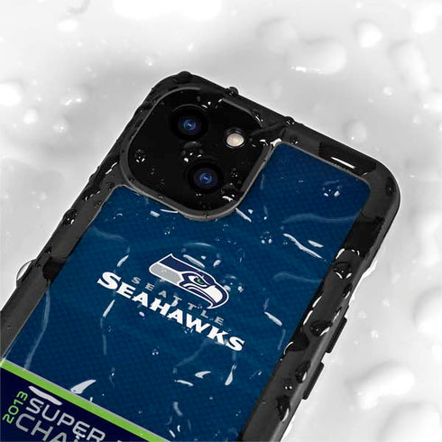 NFL Seattle Seahawks Super Bowl XLVIII iPhone 15 Plus Waterproof Case