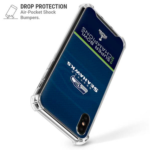 NFL Seattle Seahawks Super Bowl XLVIII iPhone X/XS Clear Case