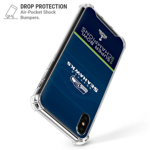 NFL Seattle Seahawks Super Bowl XLVIII iPhone XS Max Clear Case