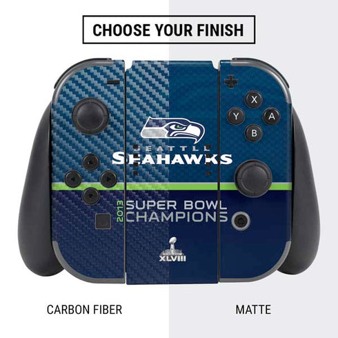 NFL Seattle Seahawks Super Bowl XLVIII Nintendo Switch Bundle Skin