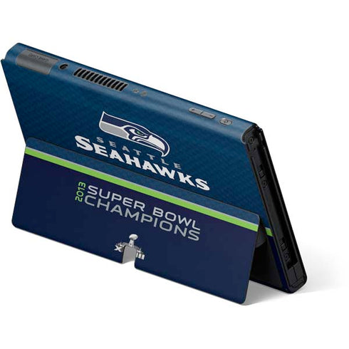 NFL Seattle Seahawks Super Bowl XLVIII Nintendo Switch OLED (2021) Skin