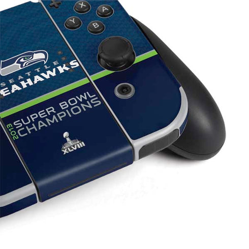 NFL Seattle Seahawks Super Bowl XLVIII Nintendo Switch OLED (2021) Skin