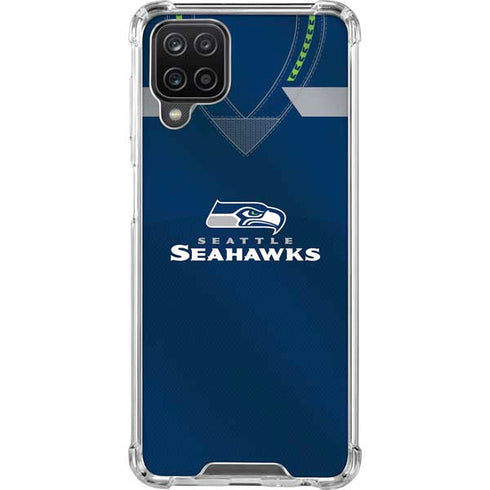 NFL Seattle Seahawks Team Jersey Galaxy A12 Clear Case