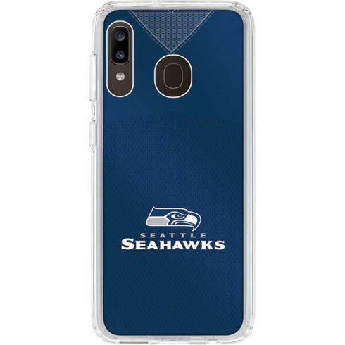 NFL Seattle Seahawks Team Jersey Galaxy A20 Clear Case