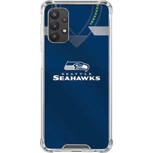 NFL Seattle Seahawks Team Jersey Galaxy A32 5G Clear Case