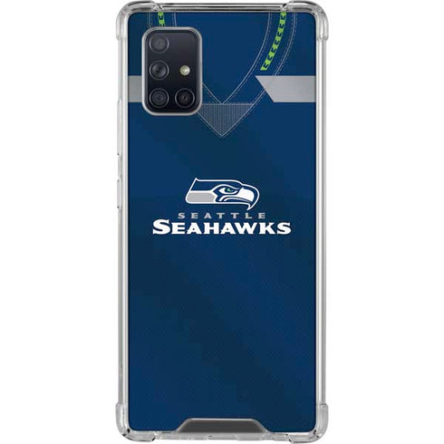 NFL Seattle Seahawks Team Jersey Galaxy A71 5G Clear Case