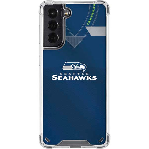 NFL Seattle Seahawks Team Jersey Galaxy S21 5G Clear Case