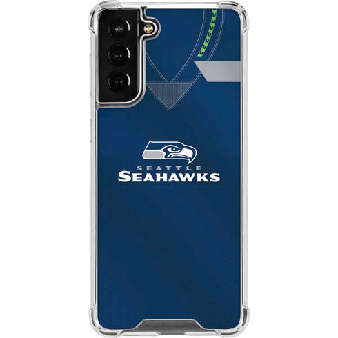 NFL Seattle Seahawks Team Jersey Galaxy S21 FE Clear Case
