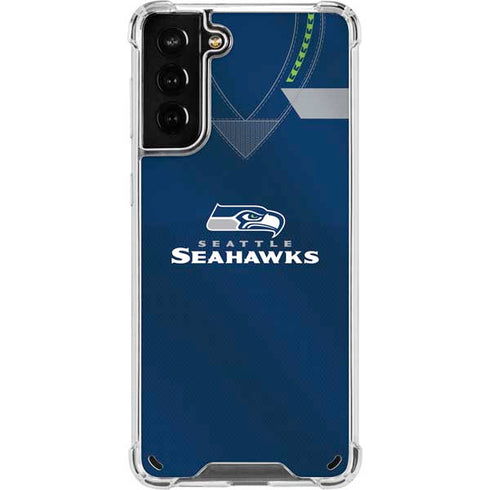 NFL Seattle Seahawks Team Jersey Galaxy S21 Plus 5G Clear Case