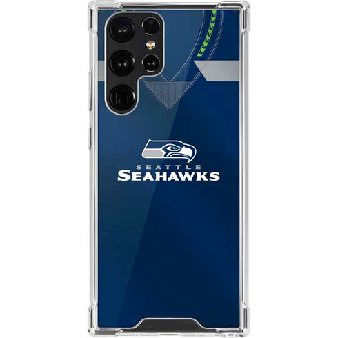 NFL Seattle Seahawks Team Jersey Galaxy S22 Ultra Clear Case