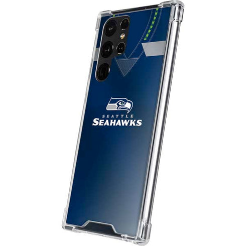 NFL Seattle Seahawks Team Jersey Galaxy S22 Ultra Clear Case