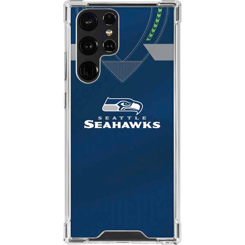 NFL Seattle Seahawks Team Jersey Galaxy S24 Ultra Clear Case