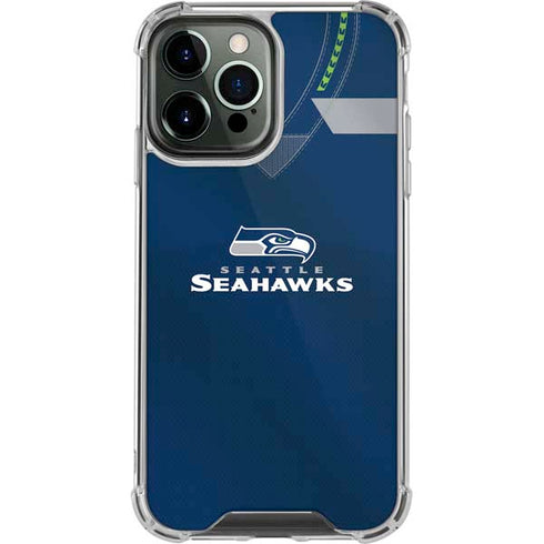 NFL Seattle Seahawks Team Jersey iPhone 13 Pro Max Clear Case