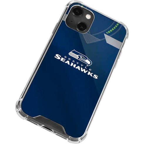 NFL Seattle Seahawks Team Jersey iPhone 15 Plus Clear Case