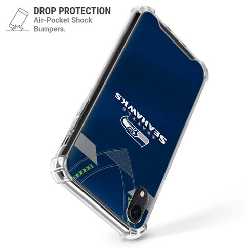 NFL Seattle Seahawks Team Jersey iPhone XR Clear Case