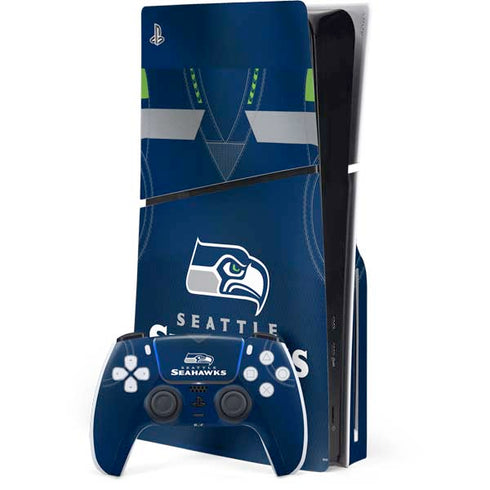 NFL Seattle Seahawks Team Jersey PS5 Slim Disk Bundle Skin