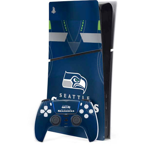 NFL Seattle Seahawks Team Jersey PS5 Slim Digital Edition Console Skin