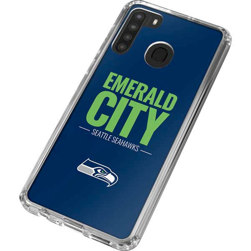 NFL Seattle Seahawks Team Motto Galaxy A21 Clear Case