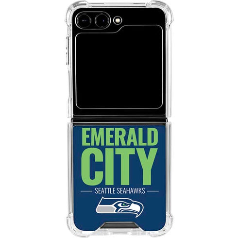 NFL Seattle Seahawks Team Motto Galaxy Z Flip5 5G Clear Case