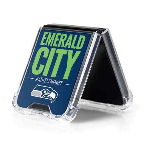 NFL Seattle Seahawks Team Motto Galaxy Z Flip5 5G Clear Case