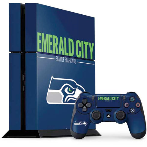 NFL Seattle Seahawks Team Motto PS4 Console and Controller Bundle Skin