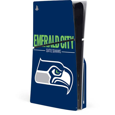 NFL Seattle Seahawks Team Motto PS5 Slim Disk Console Skin