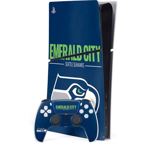 NFL Seattle Seahawks Team Motto PS5 Slim Digital Edition Console Skin