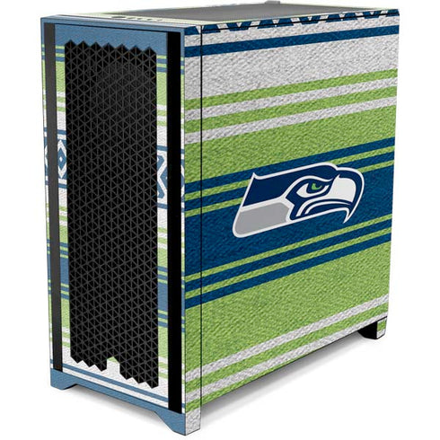 NFL Seattle Seahawks Trailblazer Corsair 4000D Tempered Glass Mid-Tower ATX Case Skin