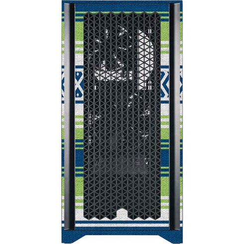 NFL Seattle Seahawks Trailblazer Corsair 4000D Tempered Glass Mid-Tower ATX Case Skin
