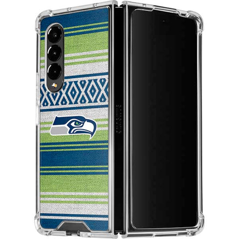 NFL Seattle Seahawks Trailblazer Galaxy Z Fold4 5G Clear Case