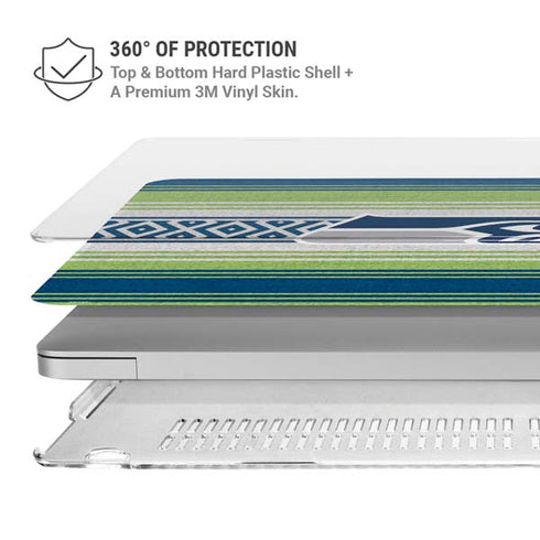 NFL Seattle Seahawks Trailblazer MacBook Pro 15in (2016-19) Case plus Skin