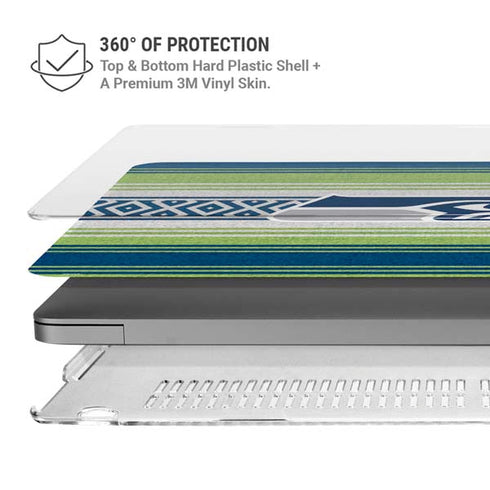 NFL Seattle Seahawks Trailblazer MacBook Pro 16in (2021-25) Case plus Skin