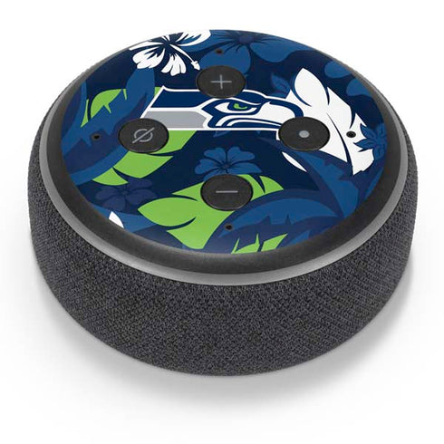 NFL Seattle Seahawks Tropical Print Amazon Echo Dot Skin