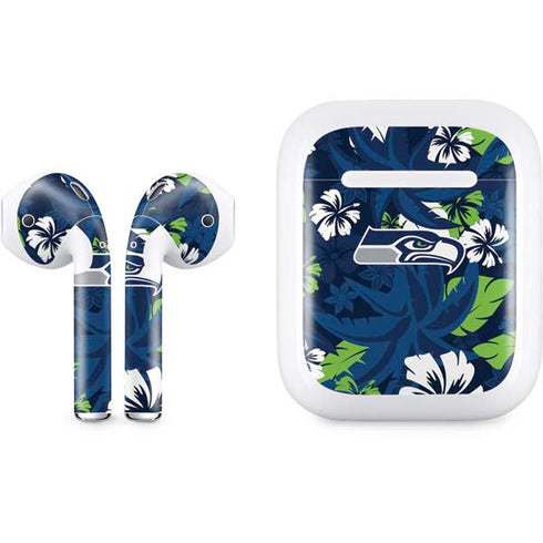 NFL Seattle Seahawks Tropical Print Apple AirPods Skin