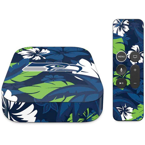 NFL Seattle Seahawks Tropical Print Apple TV Skin