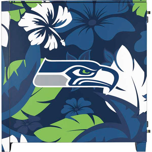 NFL Seattle Seahawks Tropical Print Corsair 4000D Tempered Glass Mid-Tower ATX Case Skin