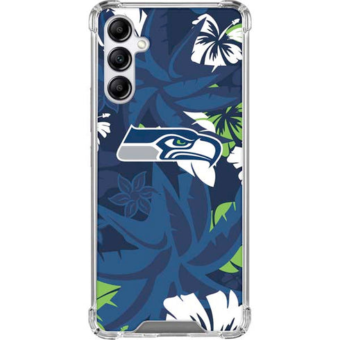 NFL Seattle Seahawks Tropical Print Galaxy A15 5G Clear Case