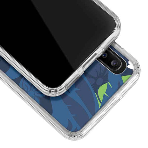 NFL Seattle Seahawks Tropical Print Galaxy A20 Clear Case