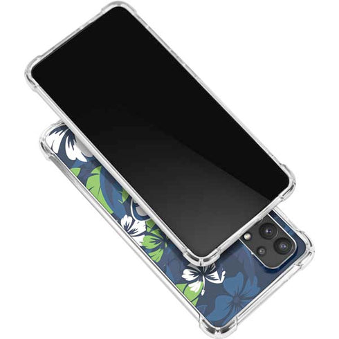 NFL Seattle Seahawks Tropical Print Galaxy A32 5G Clear Case