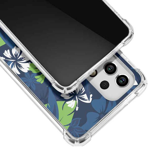 NFL Seattle Seahawks Tropical Print Galaxy A53 5G Clear Case