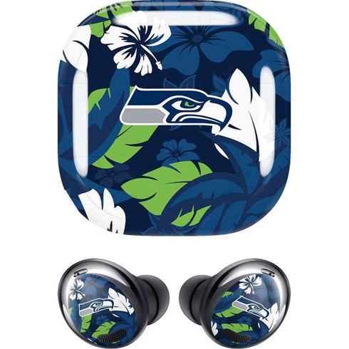 NFL Seattle Seahawks Tropical Print Galaxy Buds Pro Skin