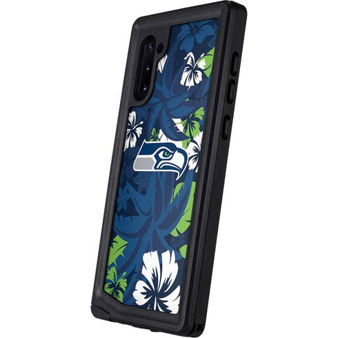 NFL Seattle Seahawks Tropical Print Galaxy Note 10 Waterproof Case