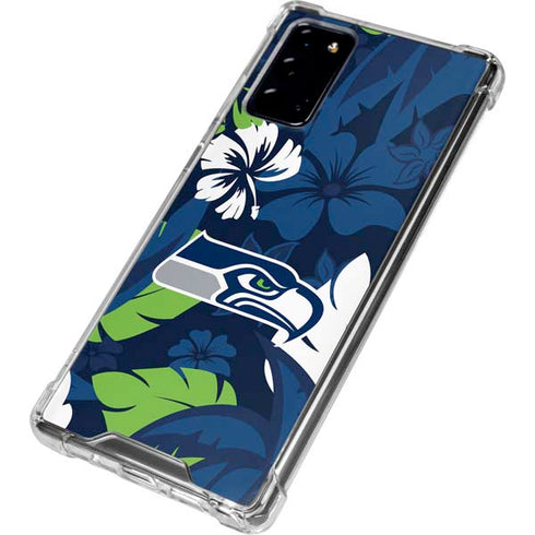NFL Seattle Seahawks Tropical Print Galaxy Note20 5G Clear Case