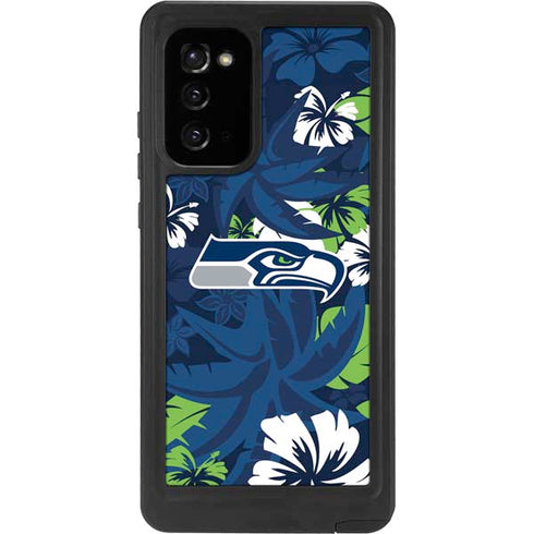 NFL Seattle Seahawks Tropical Print Galaxy Note20 5G Waterproof Case