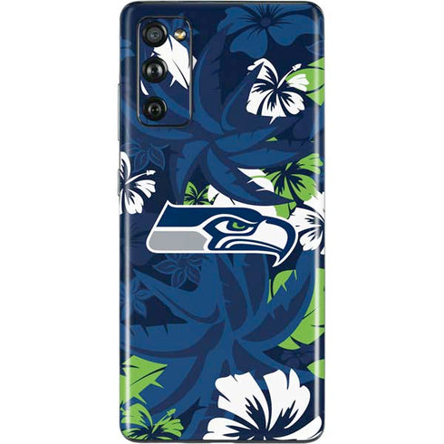 NFL Seattle Seahawks Tropical Print Galaxy S20 Fan Edition Skin