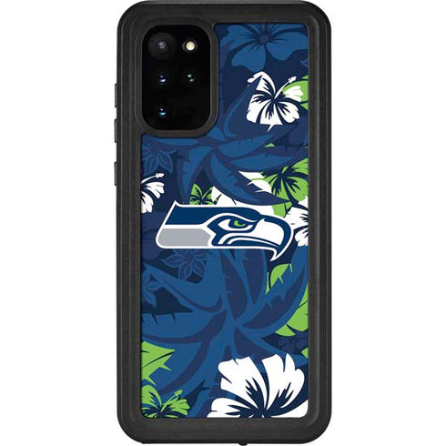 NFL Seattle Seahawks Tropical Print Galaxy S20 Plus Waterproof Case