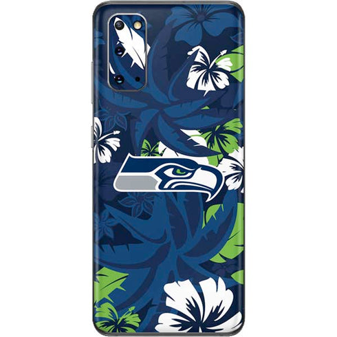 NFL Seattle Seahawks Tropical Print Galaxy S20 Skin