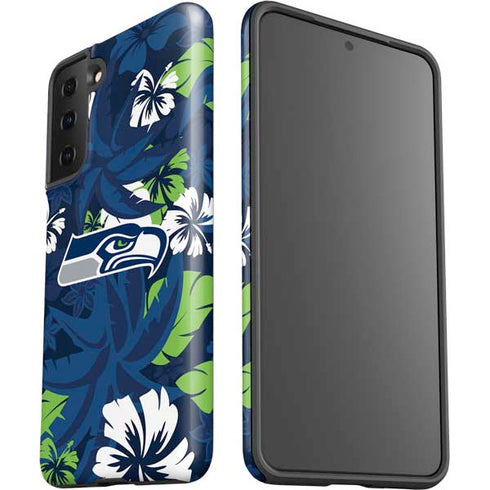 NFL Seattle Seahawks Tropical Print Galaxy S21 FE Pro Case
