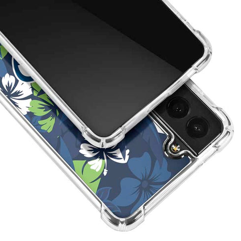NFL Seattle Seahawks Tropical Print Galaxy S21 Plus 5G Clear Case